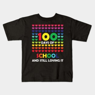 Cute 100 Days of school and still loving it Hearts 100th Day Kids T-Shirt